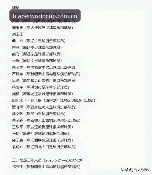 中国足协第三批禁足名单对比分析：终身禁赛vs5年禁赛，足球腐败的警示与反思